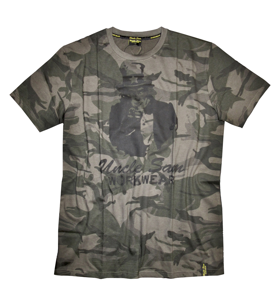 TERRAX AUßENHANDELS GMBH T-Shirt Uncle Sam oliv camoufl/schwarz S 10640-4410