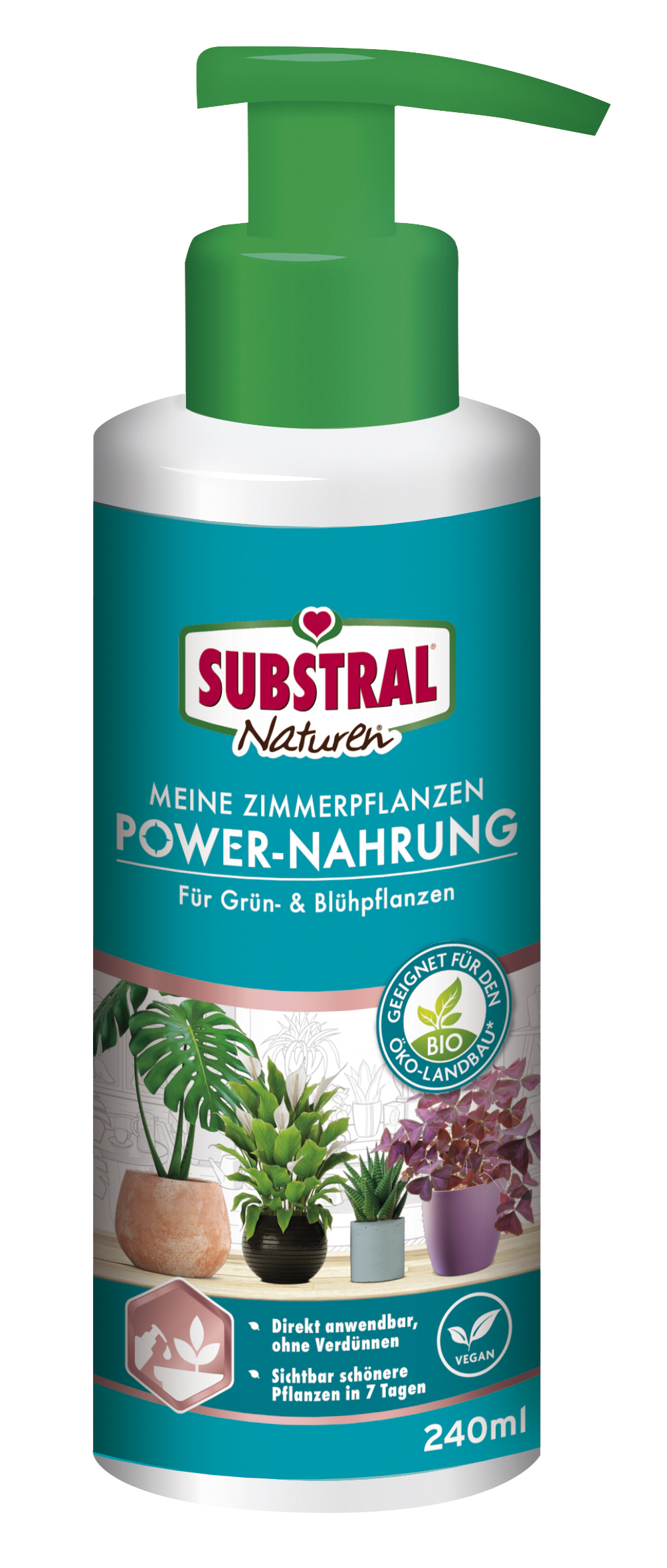 CELAFLOR Naturen Zimmerpflanz.Power Nahrung 240ml Substral