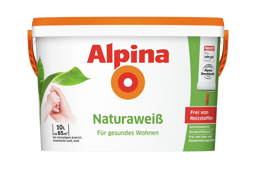 ALPINA FARBEN Alpina NaturaWeiss weiß/matt 10l konservierungsmittelfrei
