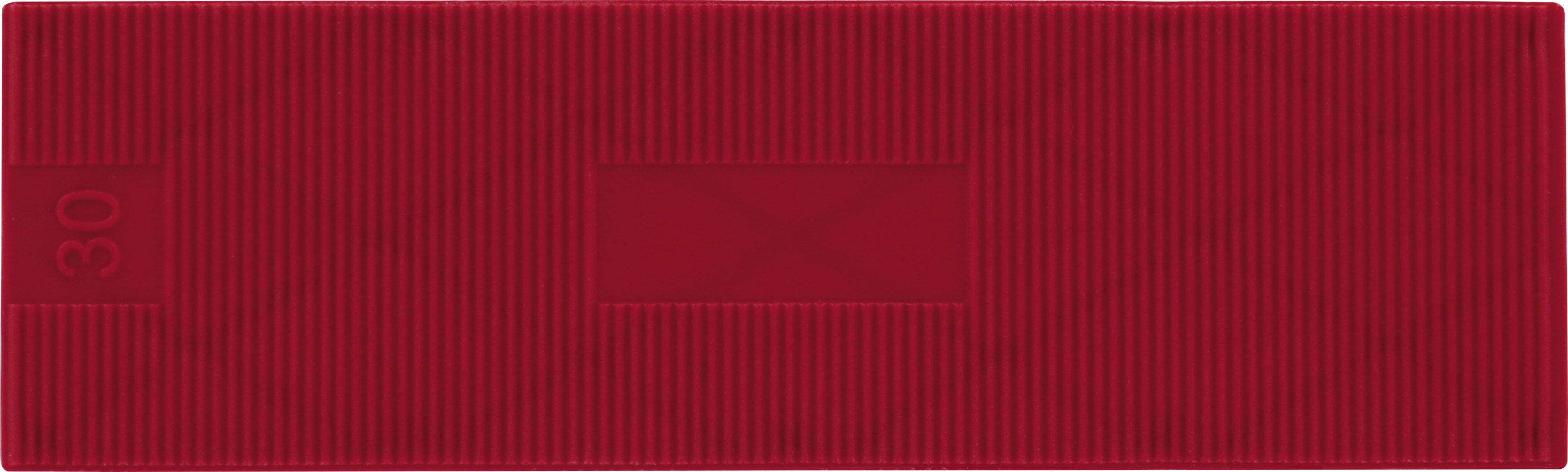 TRIUSO Unterlegplättchen 100x30x3mm rot 50 Stk. Kunststoff