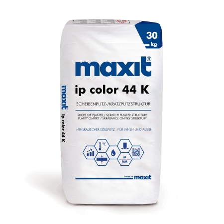 MAXIT KRÖLPA maxit ip color 44 K weiß 1,5mm 30kg Edelputz Scheibenputz-/Kratzputzstruktur