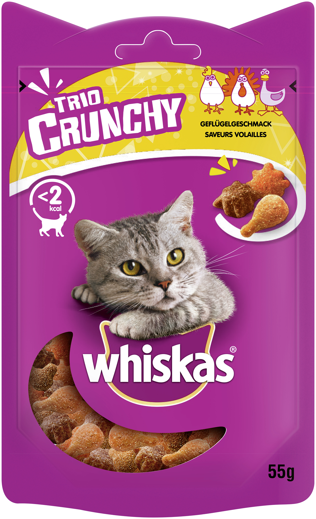 BTG BETEILIGUNGS GMBH Whi.Snack Trio-Crunchy Huhn Pute Ente55g 