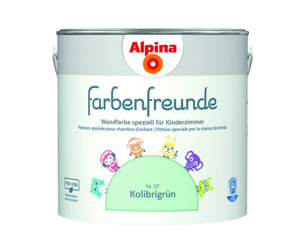 ALPINA FARBEN Wandfarbe Kolibrigrün 2,5L Alpina Farbenfreunde