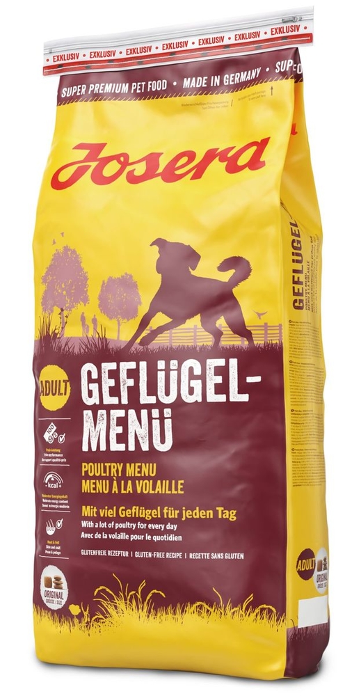 GRUNER Josera Geflügelmenü 15kg Hundefutter Super Premium