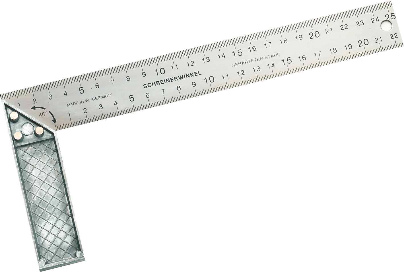 TRIUSO Tischlerwinkel Druckguß 200 mm mit Gehrung Blatt 32 mm breit