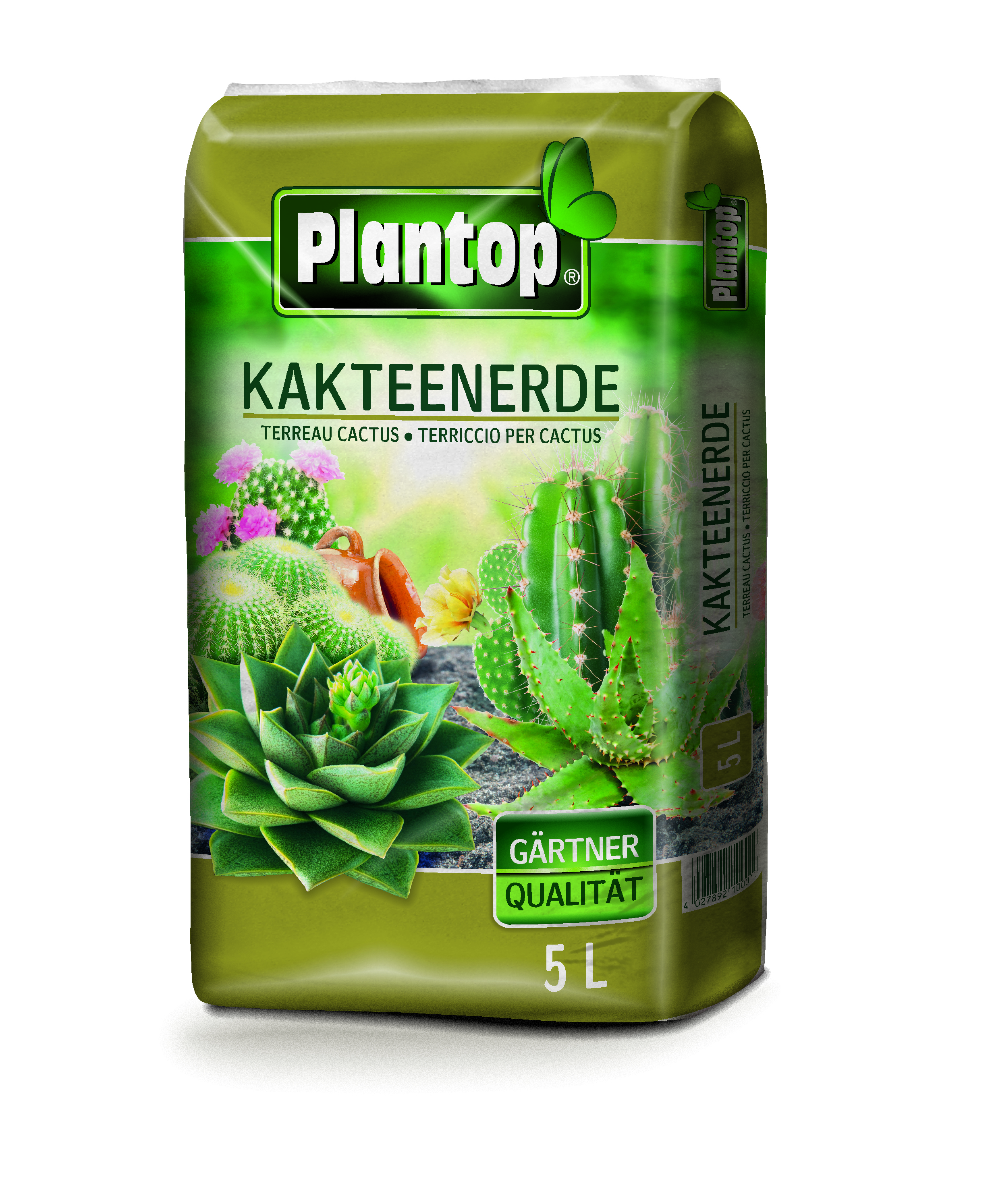 GREGOR ZIEGLER GMBH Plantop Kakteenerde 5l Kultursubstrat mit spez. Profidünger