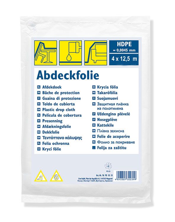 CIRET GMBH GESCHÄFTSBEREICH COLOR EXPERT Abdeckfolie HDPE 7my 50qm 4x12,5m