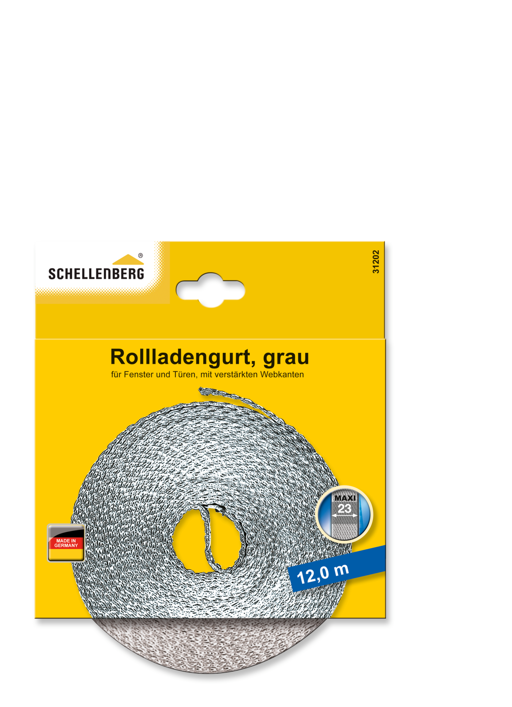 SCHELLENBERG Rollladengurt 23 mm/12,0 m grau 