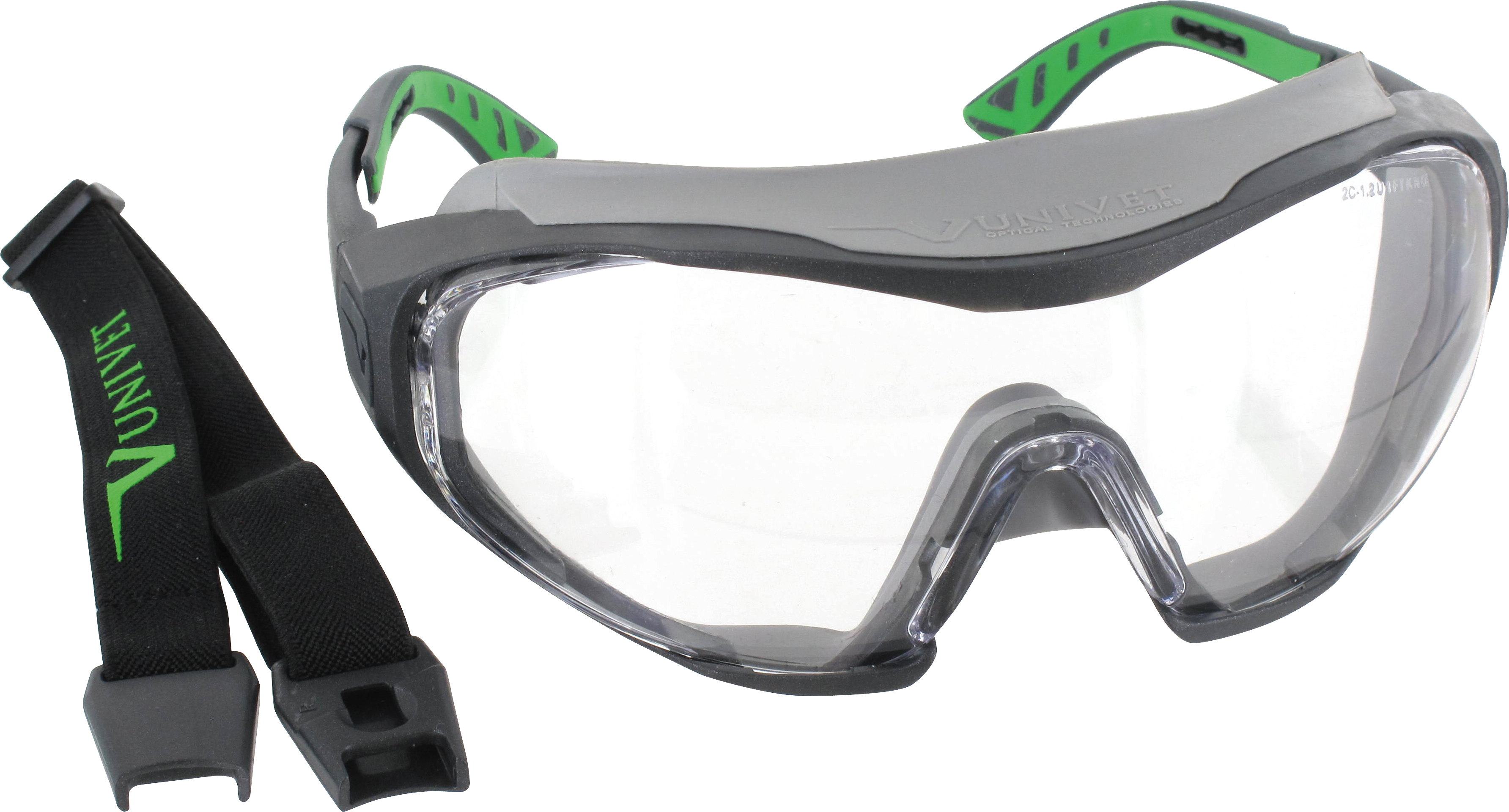 TRIUSO Vollsichtbrille UNIVET klar 57g ausw.Bügel, mit Kopfband