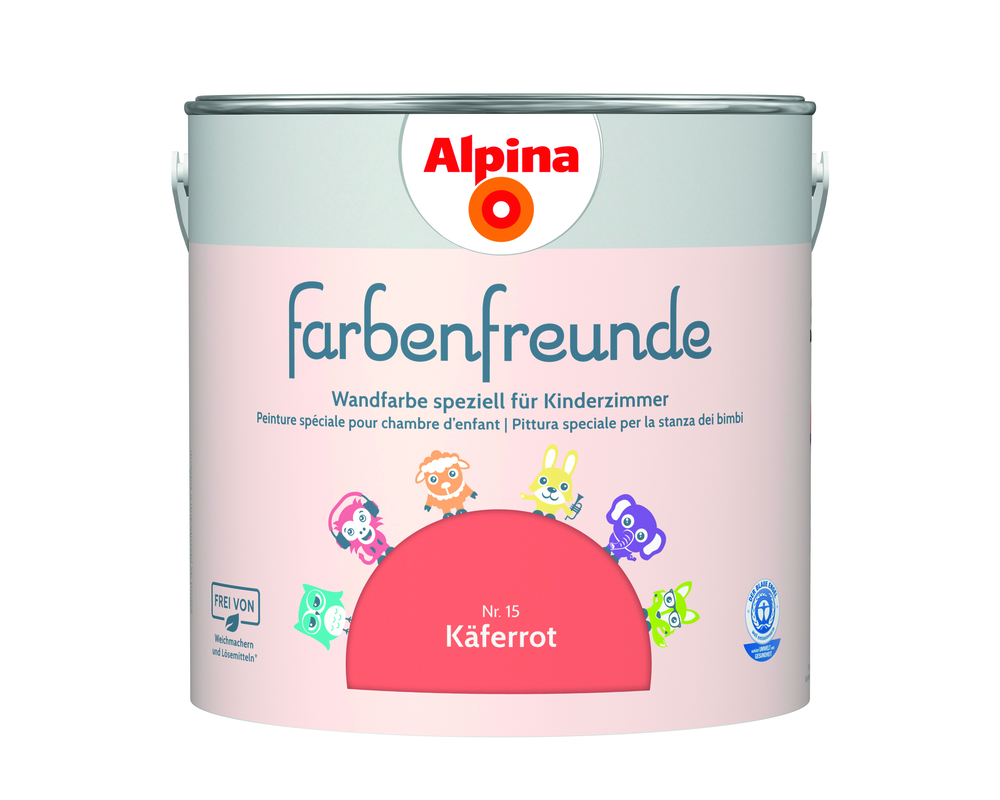 ALPINA FARBEN Wandfarbe Käferrot 2,5L Alpina Farbenfreunde