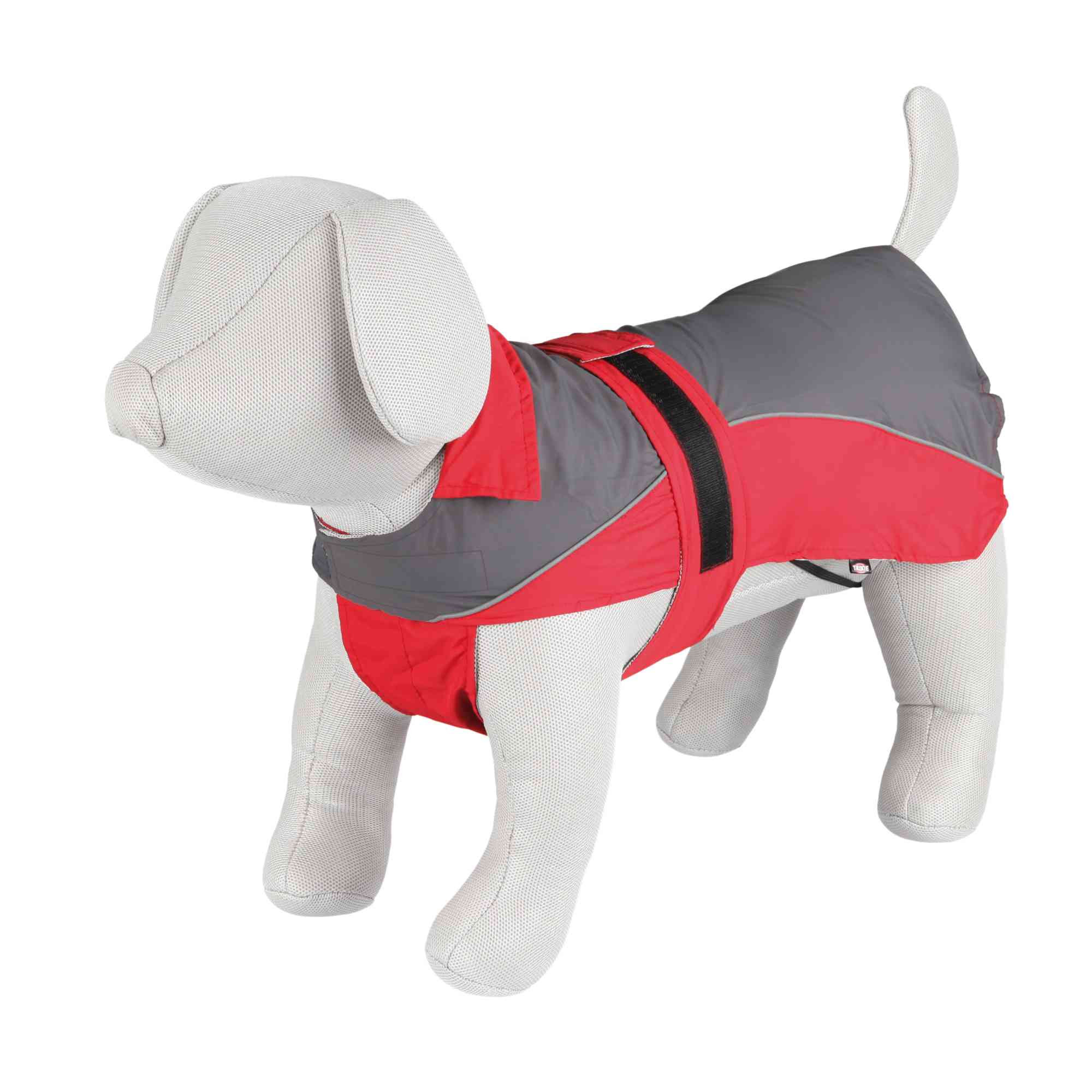 TRIXIE HEIMTIERBEDARF Regenmantel Lorient XS 25cm rot/gra Hund