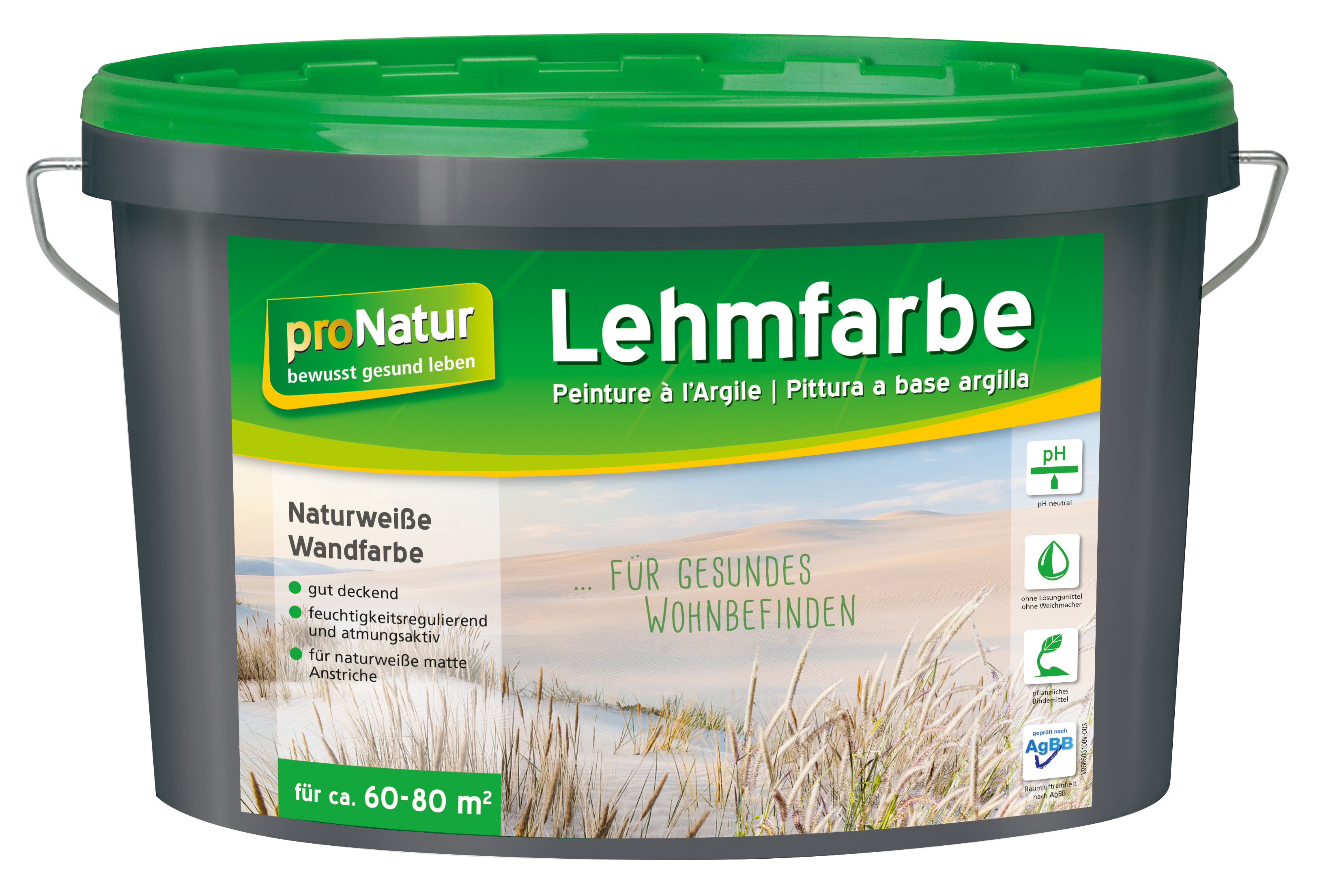 DECOTRIC Wandfarbe Pronatur Lehmfarbe 10l 