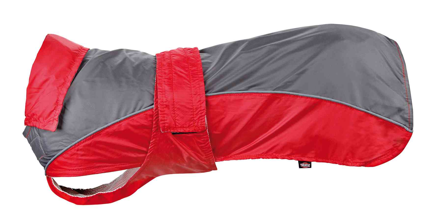 TRIXIE HEIMTIERBEDARF Regenmantel Lorient XS 25cm rot/gra Hund