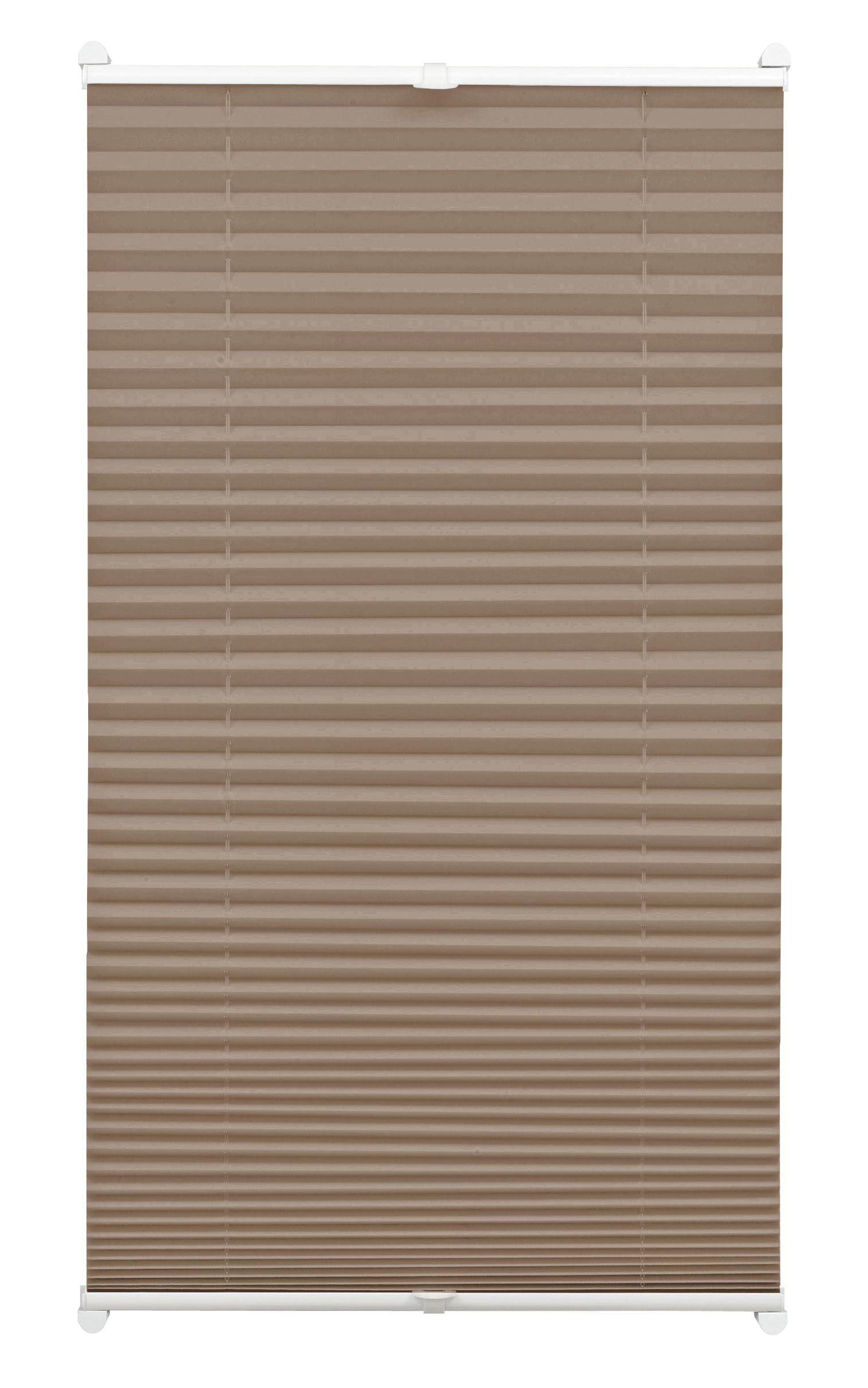 GARDINIA - Plissee EasyFix taupe 100x130cm mit 2 Bedienschienen