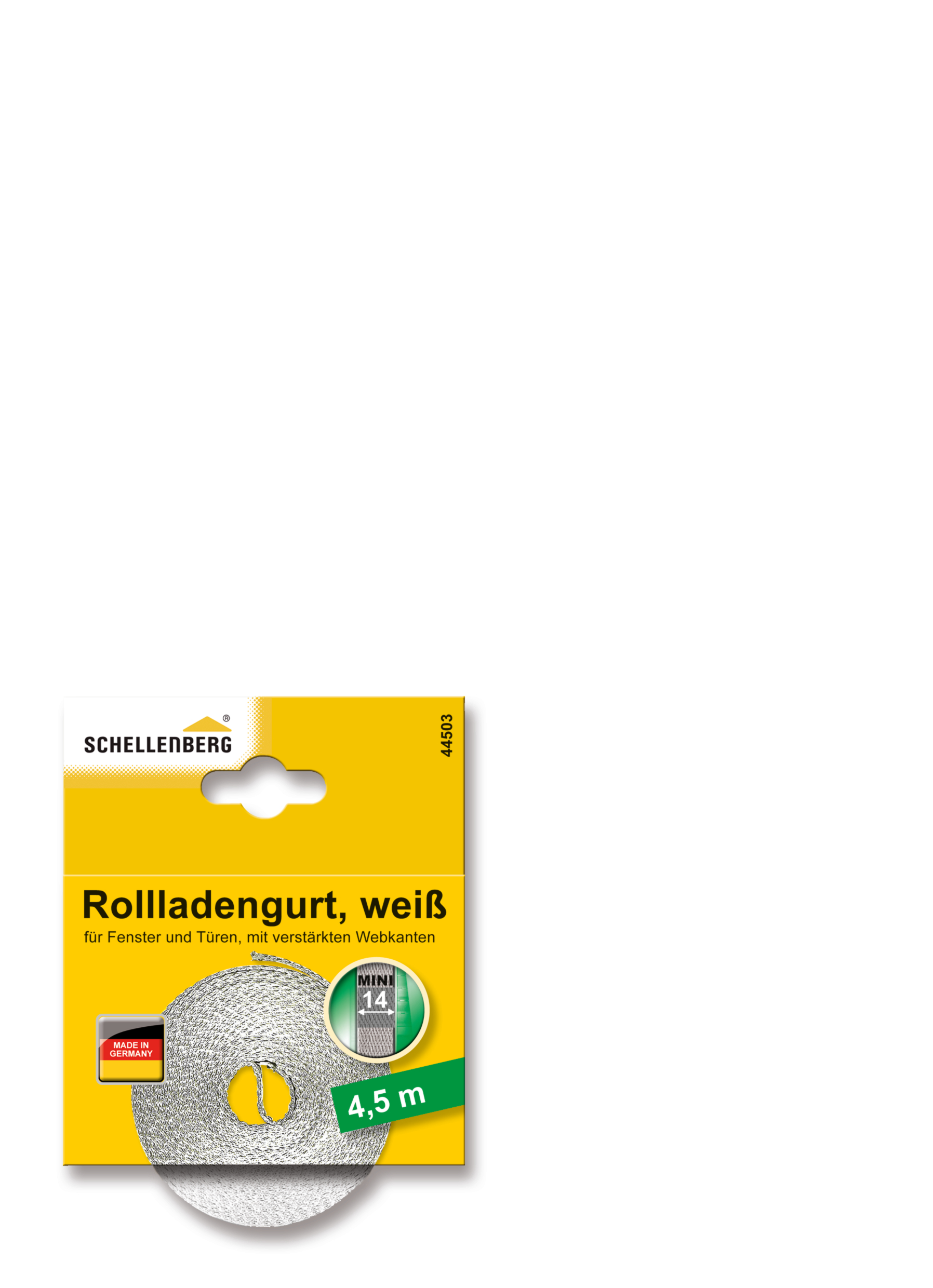 SCHELLENBERG Rollladengurt 14mm/4,5 m weiß 