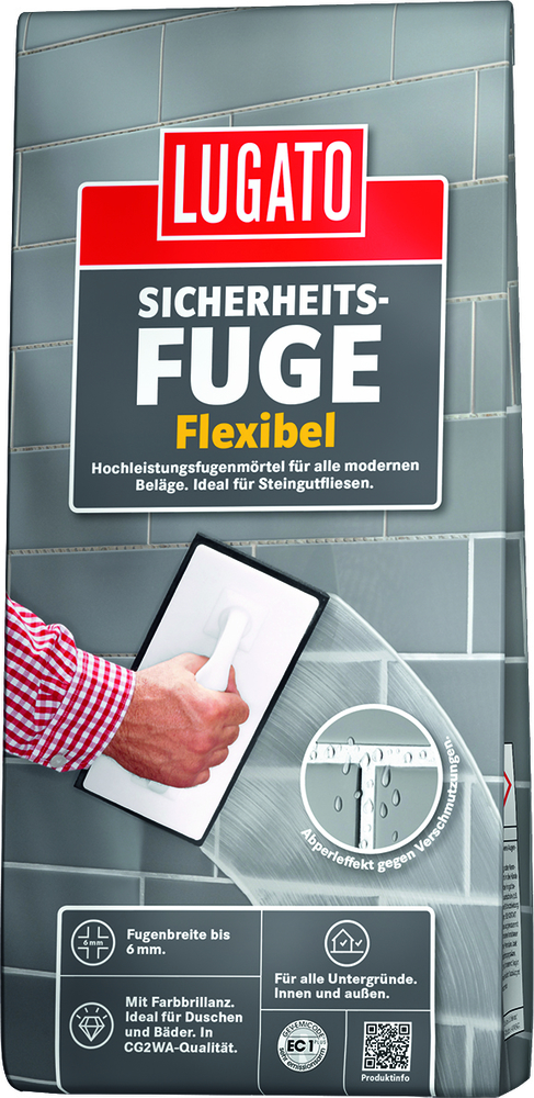 LUGATO CHEMIE Sicherheitsfugenmörtel FLEX5KG anthrazit 