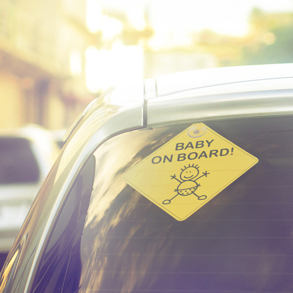 SMARTWARES Schild Baby on Board für Auto 2er Pack 