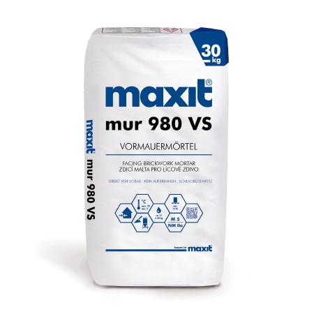 MAXIT KRÖLPA maxit mur 980 VS Vormauermörtel gr.30kg M 5, für schwach saugendes Mauerwerk