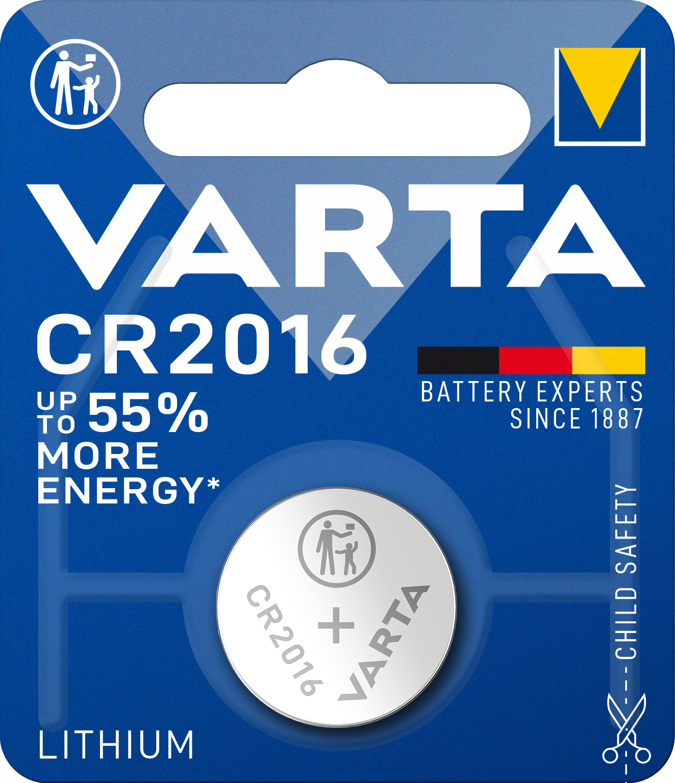 VARTA - Batterie VARTA Electronics CR2016  3,0V Lithium / 1er Blister