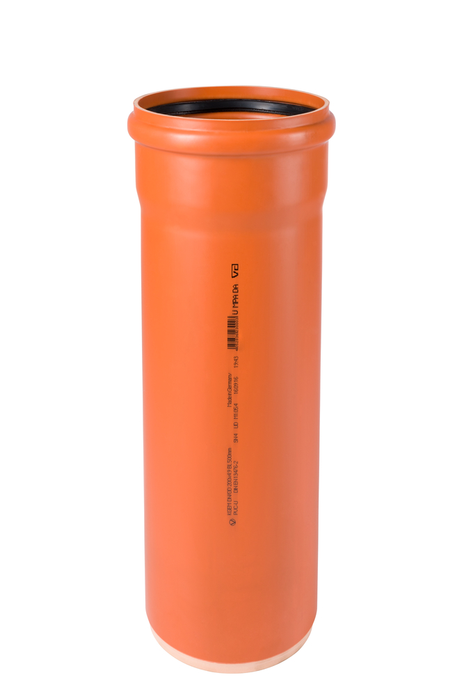 GEBR. OSTENDORF KUNSTSTOFFE KGEM Rohr mit Muffe DN/OD 200 0,5m DIN EN 13476-2 / DIN EN 1401