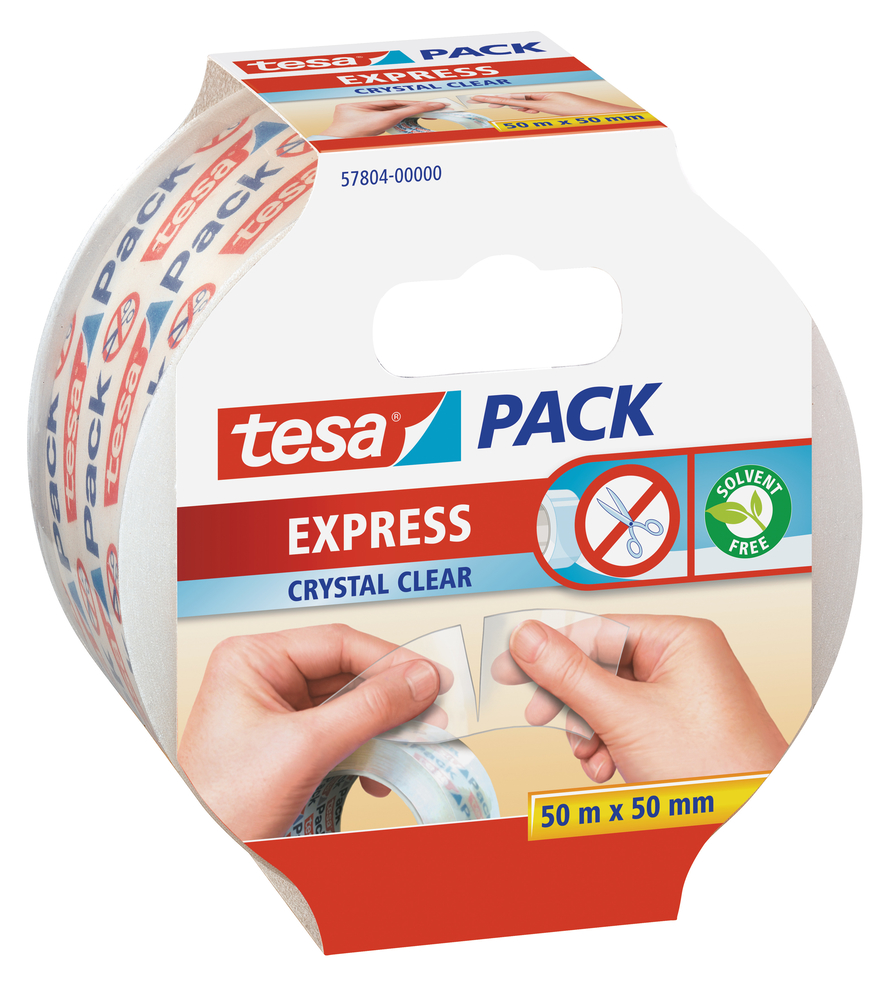 TESA Packband Express Crystal Clear 50m 50mm 