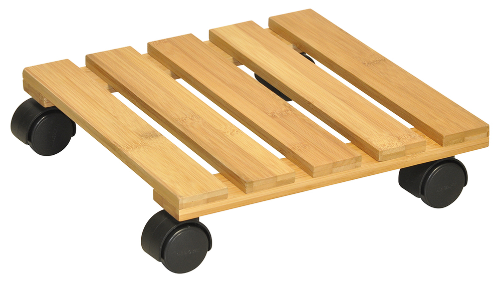 WAGNER-SYSTEM-GMBH Multiroller Bamboo Bambus hell 290x290mm 4 Drehrollen Ø40 mm Tragkraft 100 kg