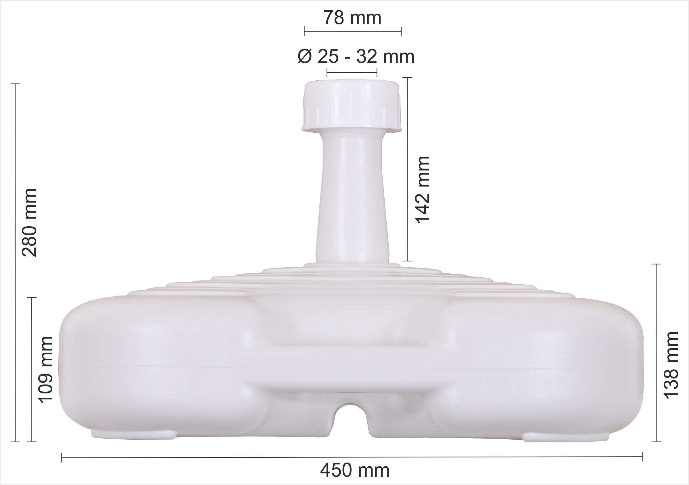 XAVER SCHNEIDER GMBH & CO. KG - MENGEN PE-Ständer weiss ca. 20 ltr. 
