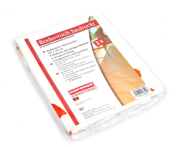 NESPOLI DEUTSCHLAND GMBH Bodentuch Thermovlies m. Druck 2er Pack 