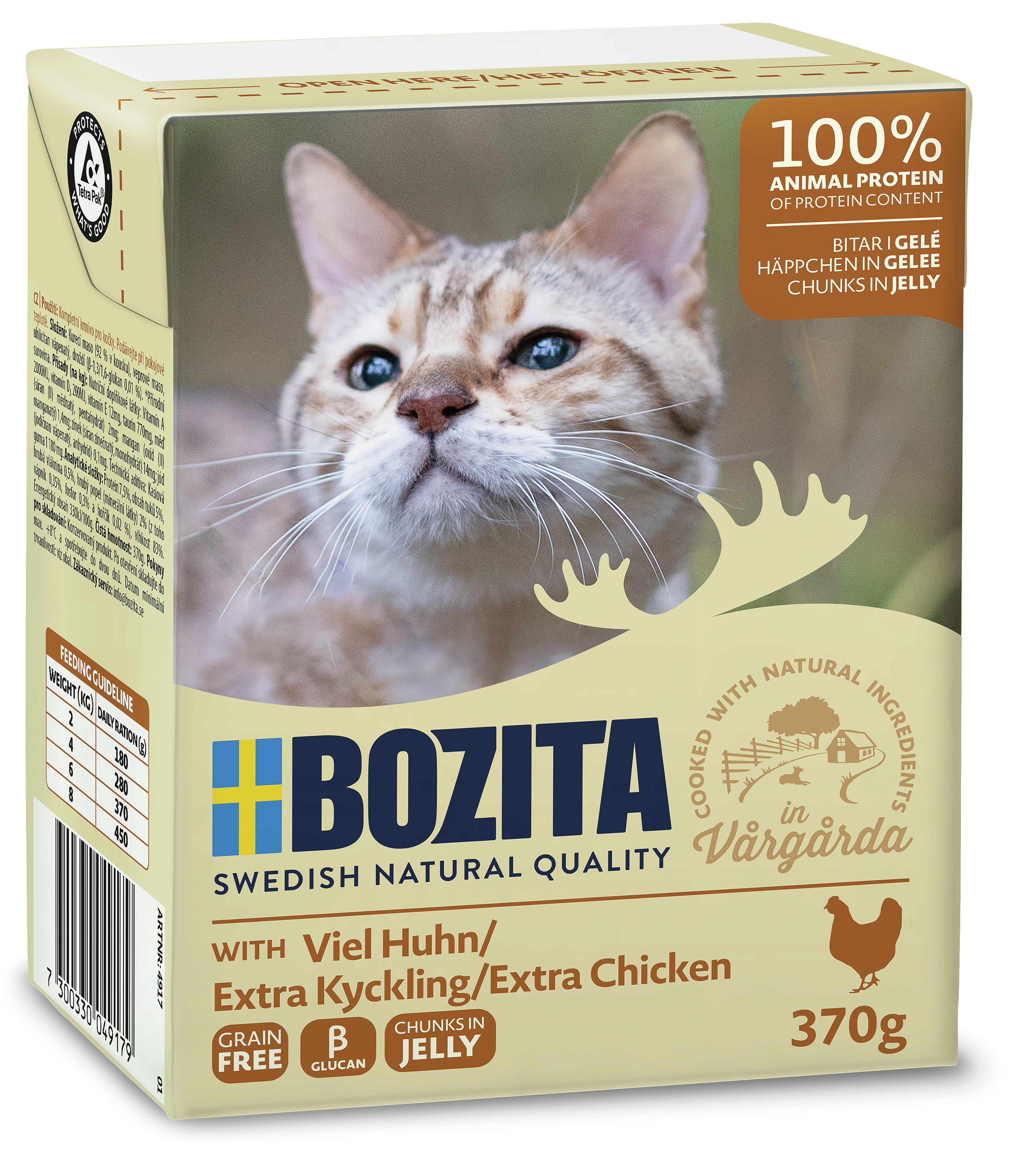 BTG BETEILIGUNGS GMBH Boz Cat TP Häpp. Ge. mit Huhn 370g Tetra Pack