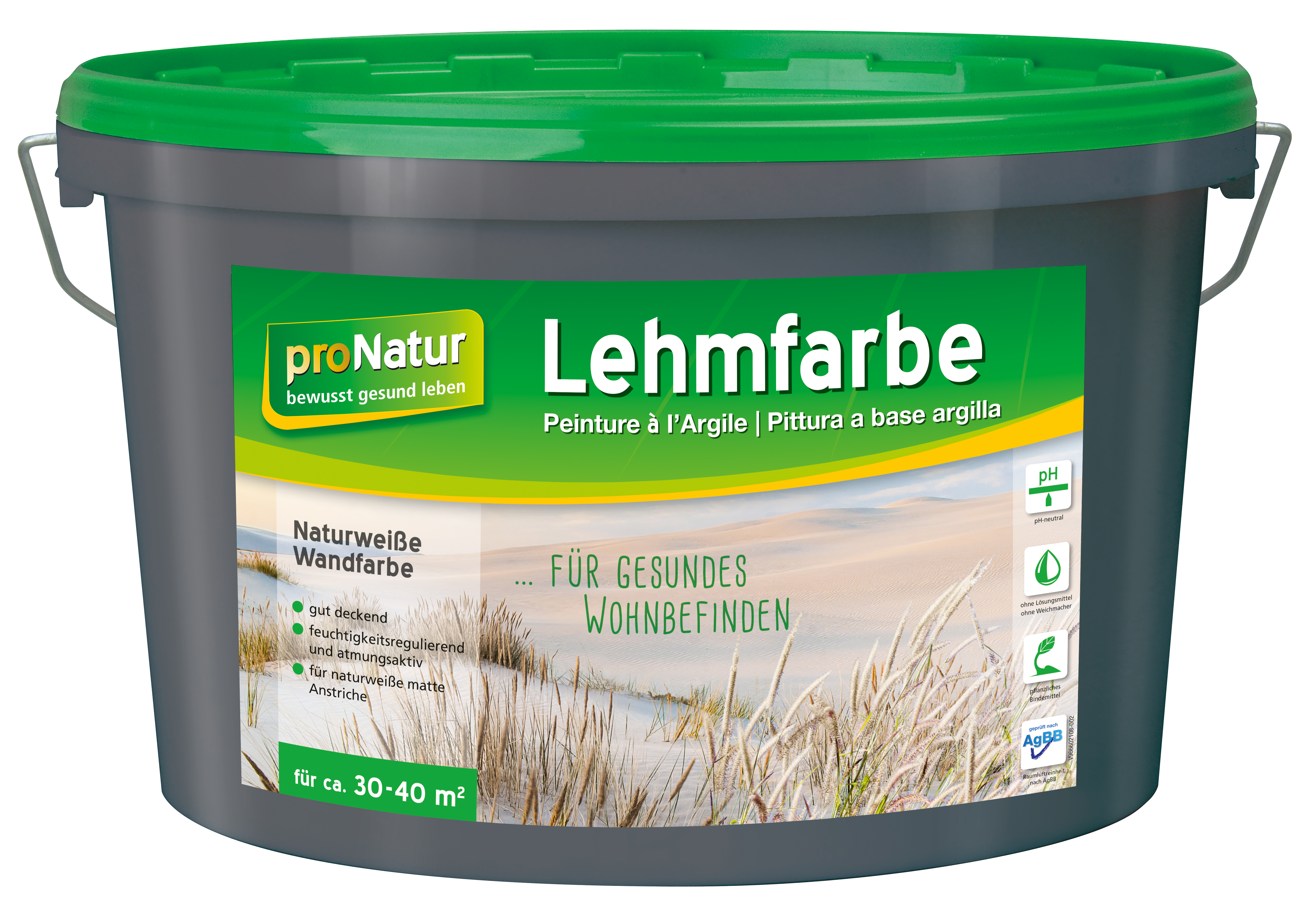 DECOTRIC Wandfarbe Pronatur Lehmfarbe 5l 