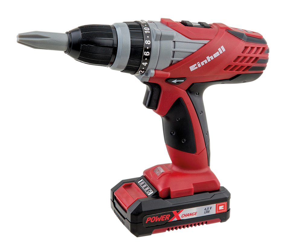 HAPPY PEOPLE GMBNH & CO.KG Einhell KIDS Akku-Bohr-Schrauber Links-/Rechtslauf, Ein-/Aus, 4 Einsätze