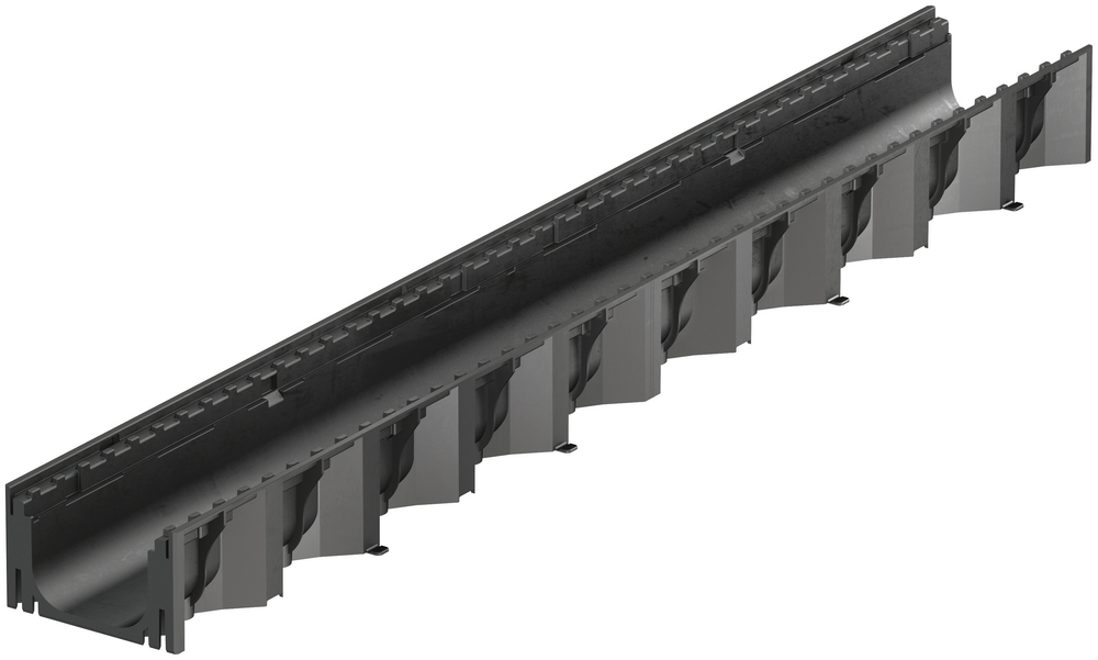 ACO HOCHBAU VERTRIEB ACO Hexaline 2.0 Rinne ohne Rost 1m schwarz