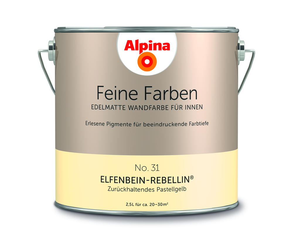 ALPINA FARBEN Wandfarbe Elfenbein-Rebellin 2,5l Feine Farben