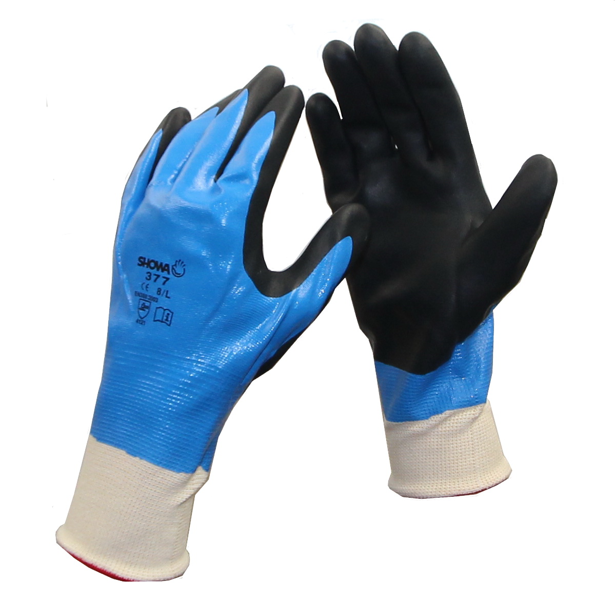 GÖRTE U. TIEDEMANN GMBH CO. KG - ALTENHO Handschuhe Nitrile Foam Grip 377 Gr. 8 vollständig getaucht in Tüte