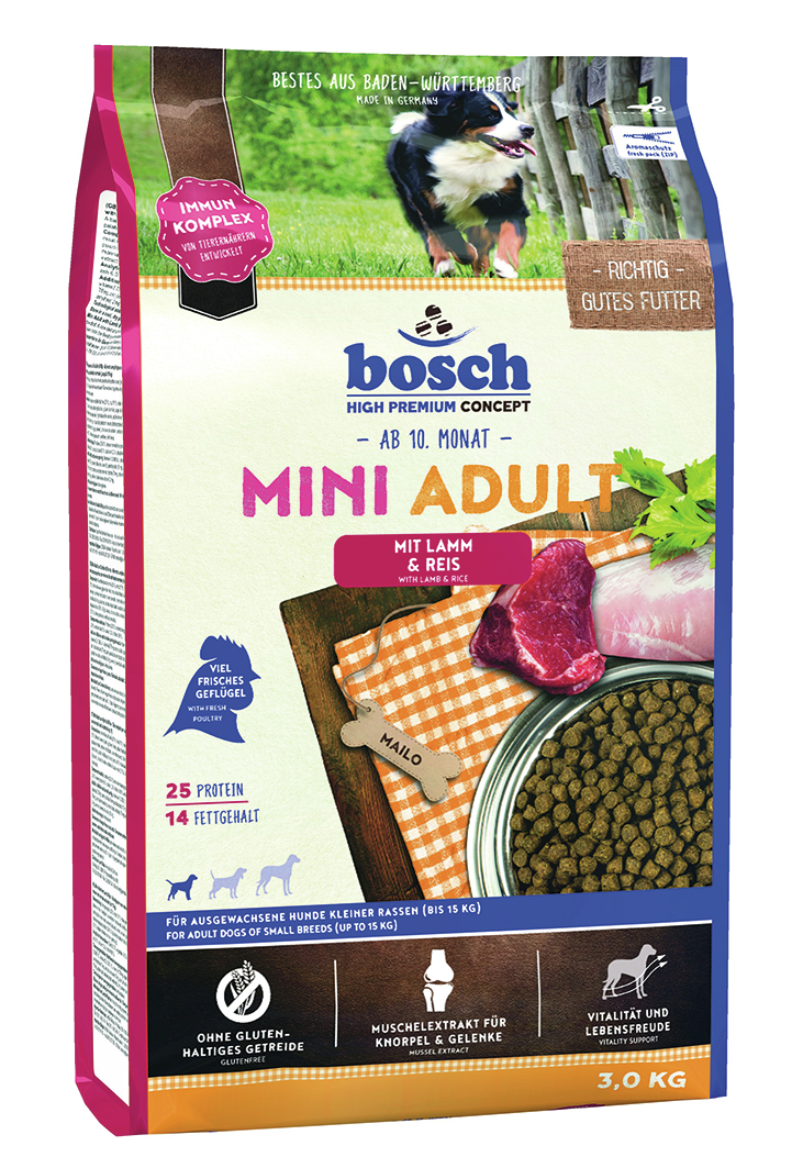 BTG BETEILIGUNGS GMBH Bosch Dog Mini Adult Lamm&Reis 3kg 