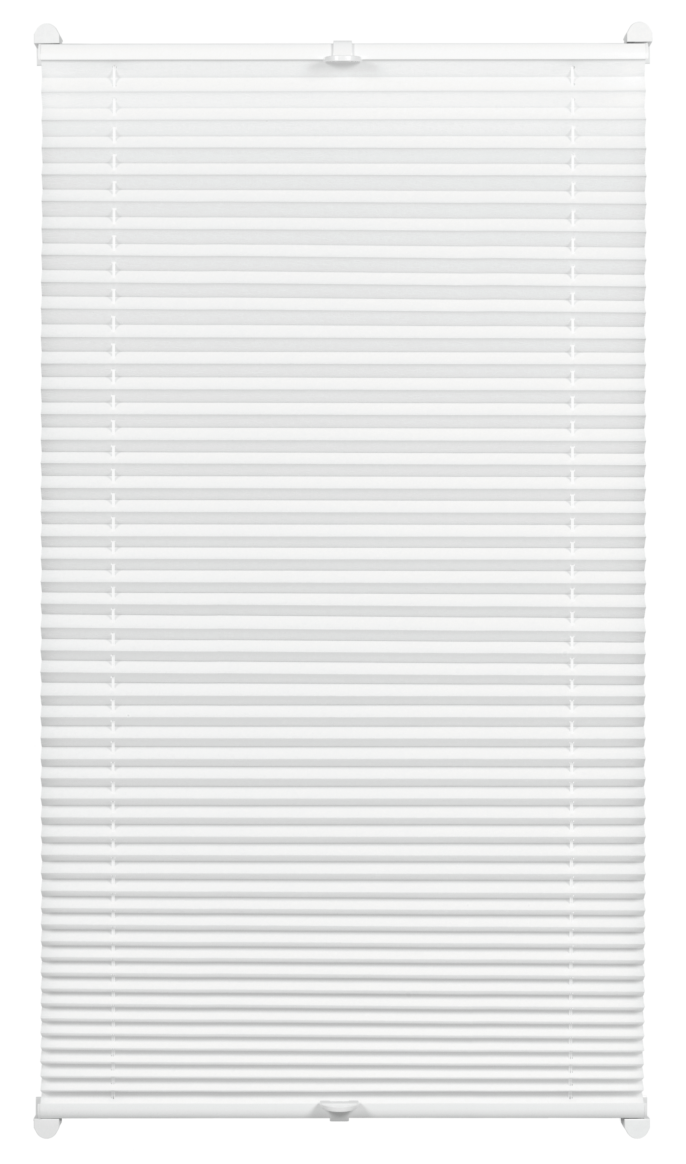 GARDINIA - Plissee Thermo EasyFix weiß 40x130cm mit 2 Bedienschienen