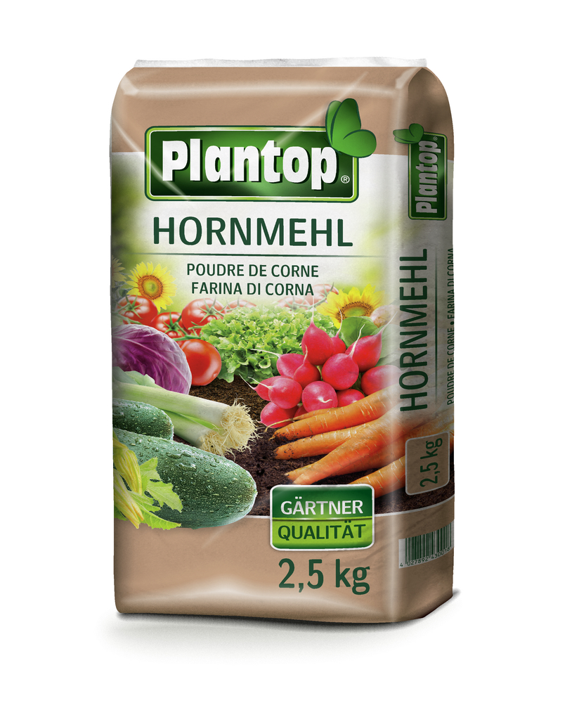GREGOR ZIEGLER GMBH Plantop Hornmehl 2,5kg Organischer Stickstoffd. 12%N PE-Beutel