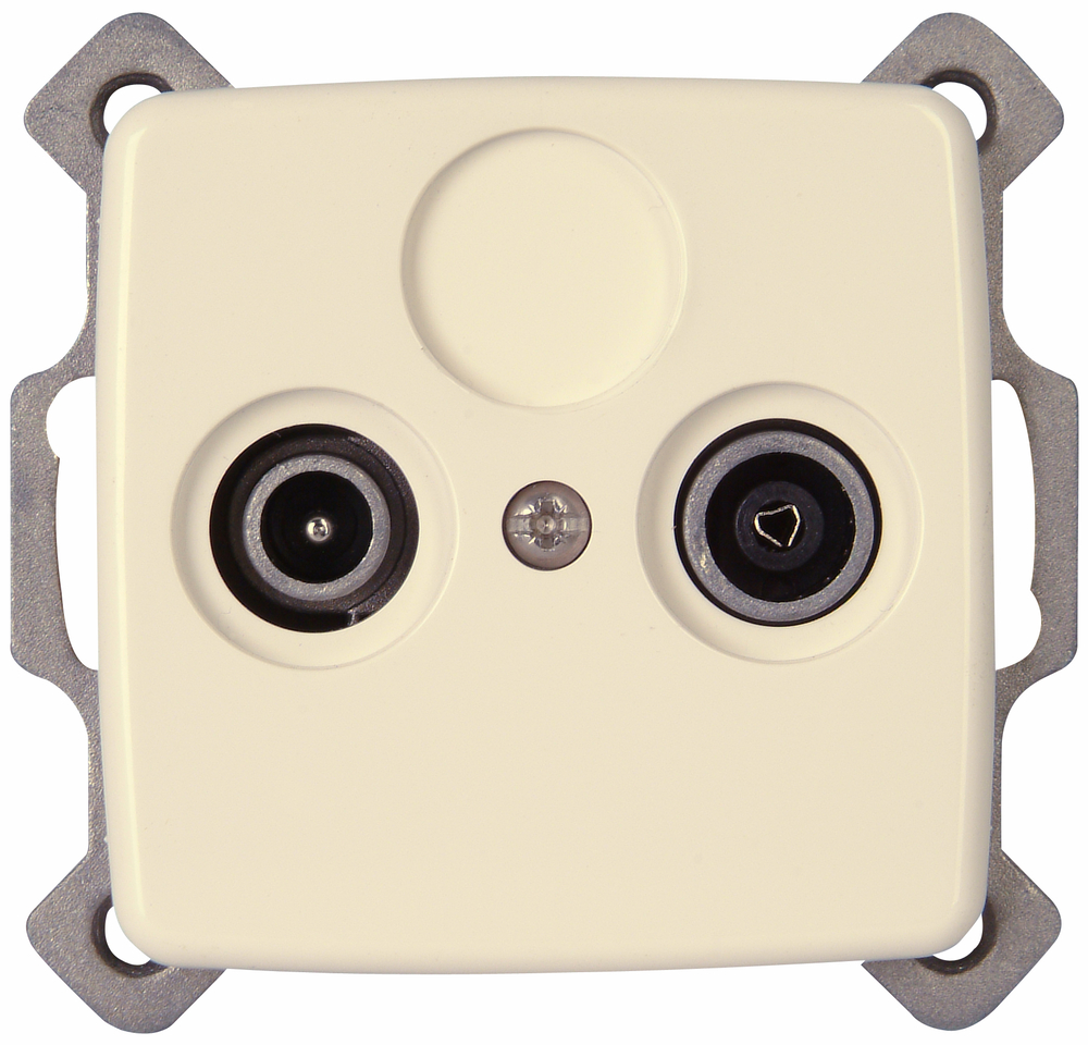 KOPP GMBH Antennensteckdose Rivo 2-fach creme 