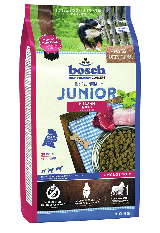 BTG BETEILIGUNGS GMBH Bosch Dog Junior Lamm&Reis 1kg 