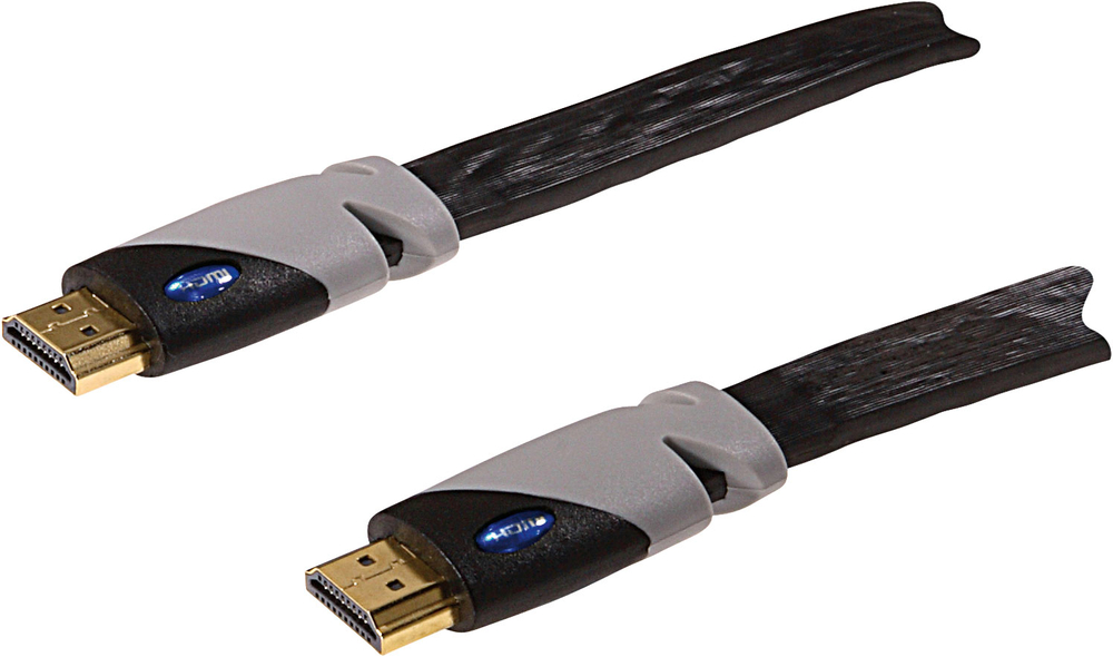 SCHWAIGER Digitales HDMI-Flachkabel schwarz 1,5m 