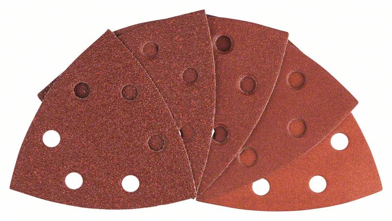 BOSCH Klett-Schleifblätter rot 93 mm sort. 6 Löcher (10 Stück)                  DIY