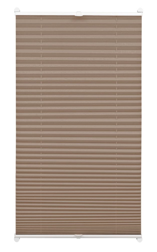 GARDINIA - Plissee EasyFix taupe 100x130cm mit 2 Bedienschienen