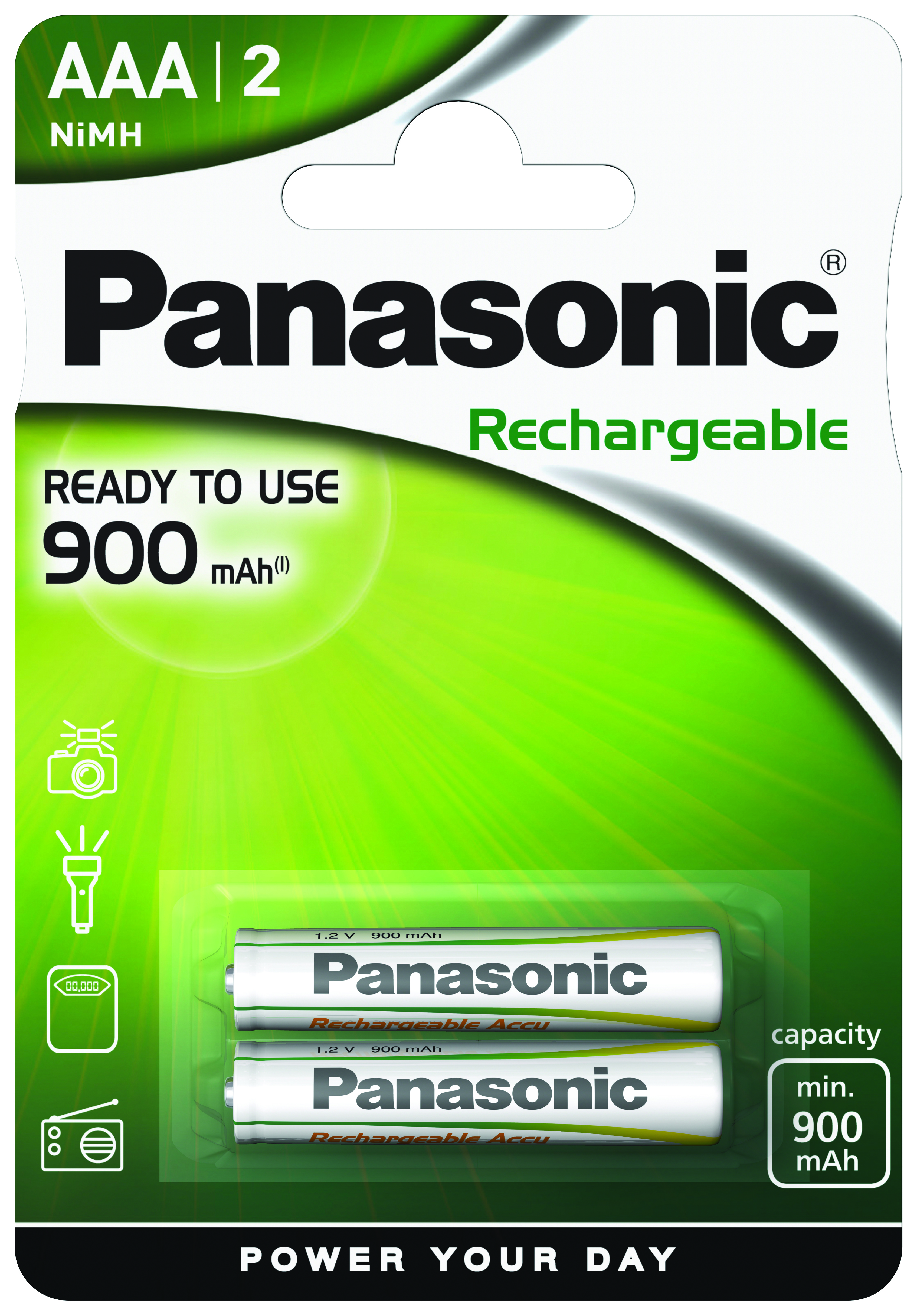 TRIUSO Batterie Panasonic Rechargeable Evolta Micro 2er Blister