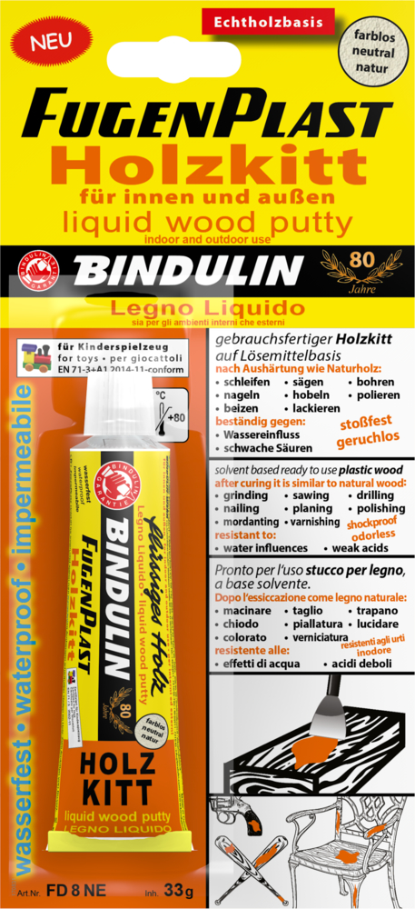 BINDULIN Flüssig-Holz farblos/neutral SB 33g 