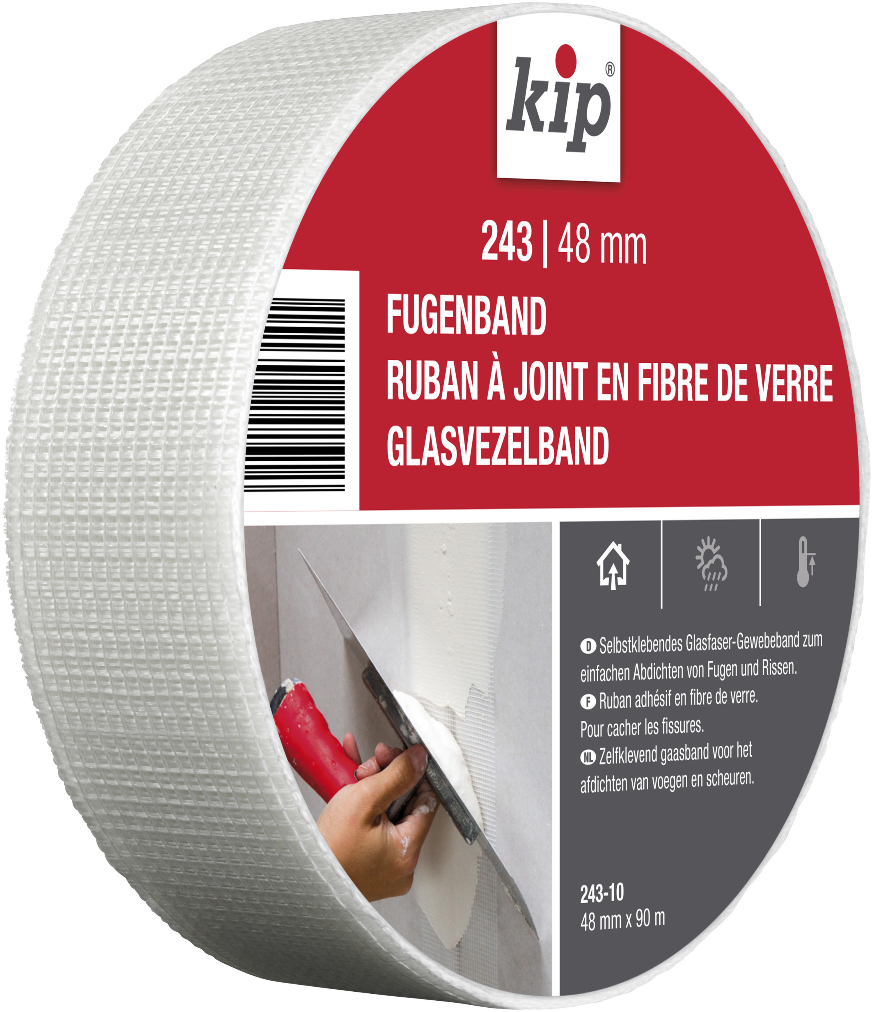 KIP GMBH - BOCHOLT Fugenband weiß 48mm 90m Typ243 Minikarton