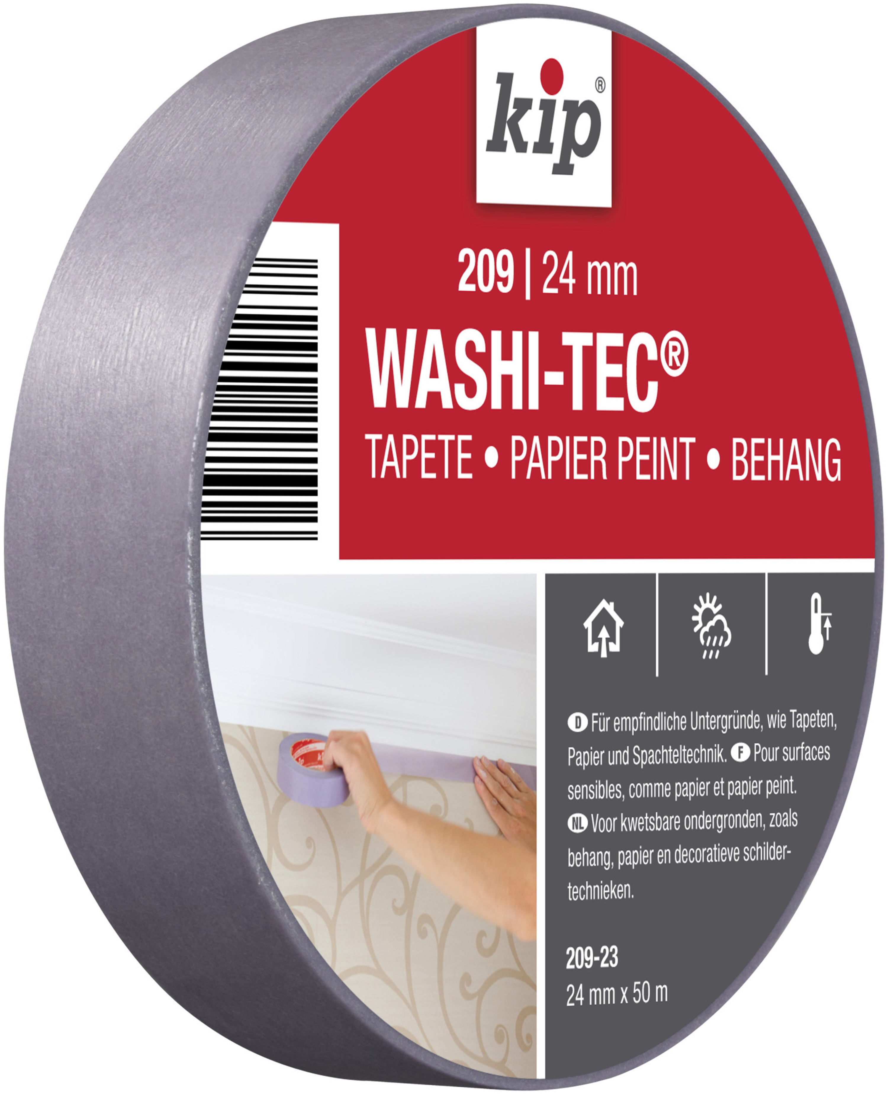 ZL OST FinelineTape Washi-Tec® Tapete lila 25mm 50m,Typ 209, Minikarton
