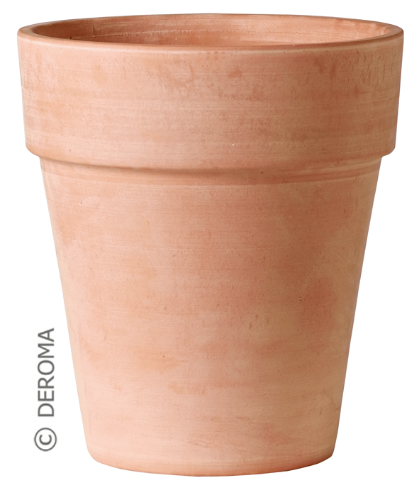 DEROMA Pflanztopf Vaso Alto white Gard.22cm helle Terrakotta