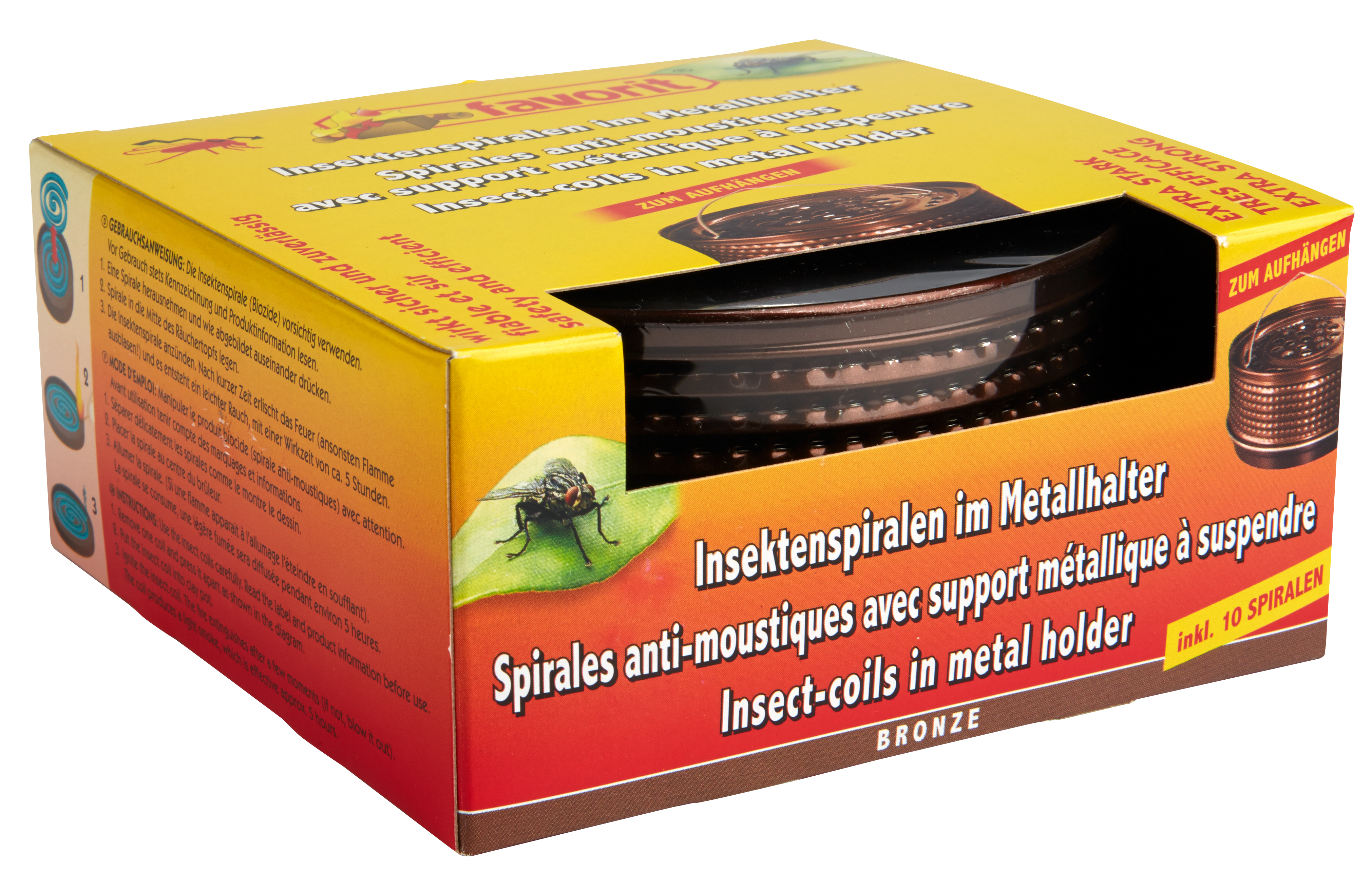 ALSCHU Favorit Insektenspirale Metalltopf Antik 