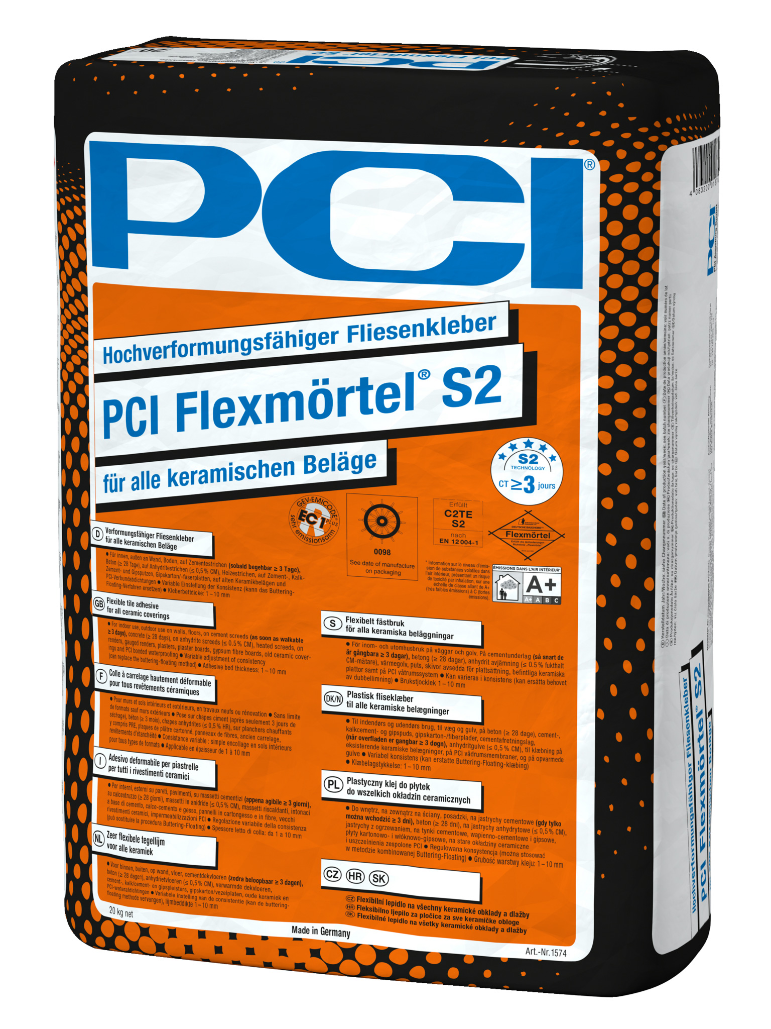 PCI PCI Flexmörtel S2 20kg Hochverformungsfähiger Fliesenkleber