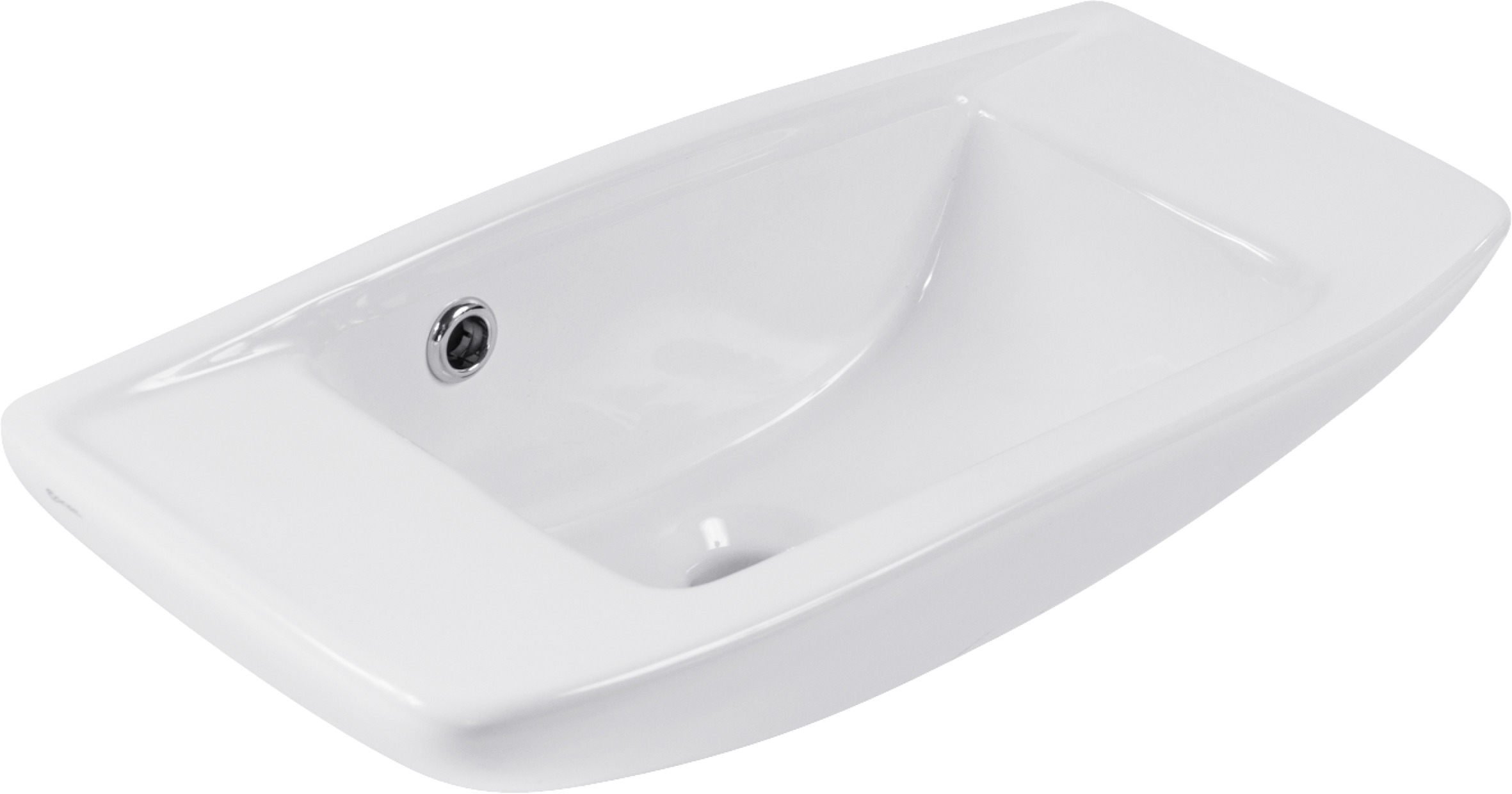 CONMETALL Handwaschbecken Ronda 50 cm weiss Clean Plus ohne Hahnloch